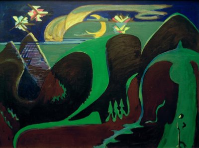 Nocturnal Fantasy Landscape by Ernst Ludwig Kirchner